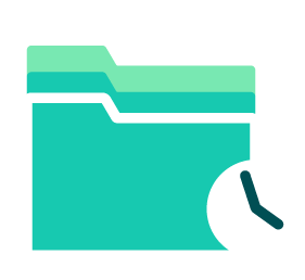 illustration of MSK patient files and clock