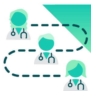 TC-strategic-partners-icon Illustration of providers linked by dotted line